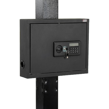 Global Industrial Wall Mount Laptop Security Cabinet, 19-3/4inW x 4-3/4inD x 15-3/4inH, Gray 249329A